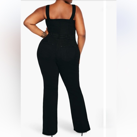 Good American Lace-Up Utility Twill Jumpsuit - Picture 2 of 14